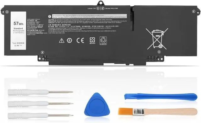 Main image of 57Wh 66DWX WW8N8 Battery Dell Latitude 7340 7350 7440 7450 7640 7650
