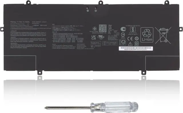 Main image of C22N2211 Laptop Battery Replacement for Asus Zenbook 14 Q415MA-U5512 Q425MA-U71TB OLED UX3405CA UX3405MA UX3405ZA UX3405VA Series 0B200-04400000 2ICP5/49/120-2 7.74V 75Wh 9702mAh
