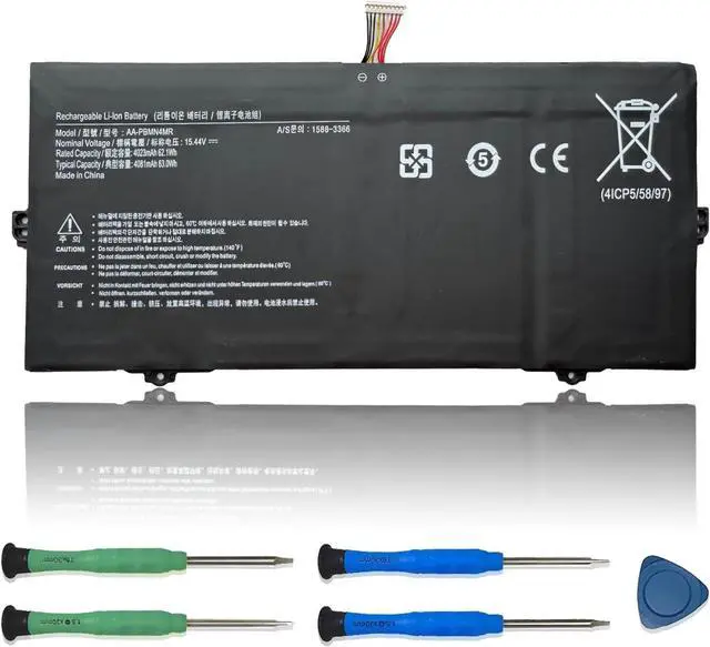 Main image of AA-PBMN4MR Laptop Battery Replacement for Samsung Galaxy Book Pro 360 NP930XDB NP935XDB NP930XED Series15.44V 63.0Wh 4081mAh