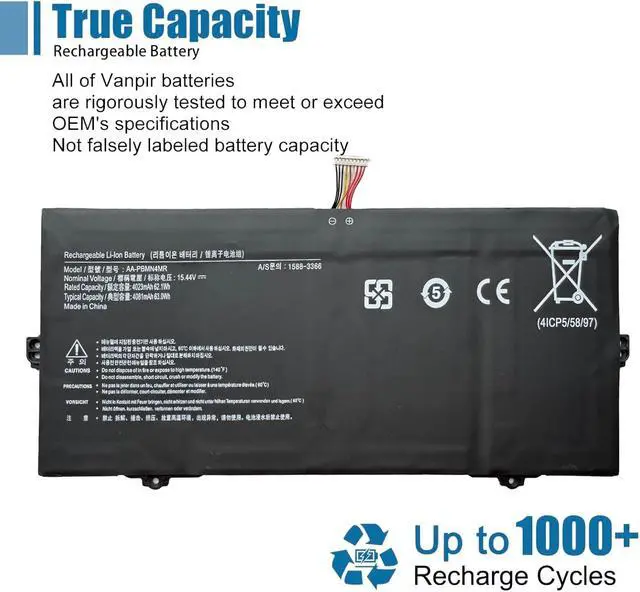Alt view image 5 of 6 - AA-PBMN4MR Laptop Battery Replacement for Samsung Galaxy Book Pro 360 NP930XDB NP935XDB NP930XED Series15.44V 63.0Wh 4081mAh