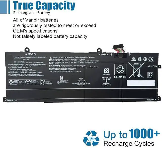 Alt view image 5 of 6 - WE04XL Laptop Battery Replacement for HP Spectre X360 14-EU 2-in-1 Envy X360 16-AC 16-AD 2-in-1 Pavilion Plus 16-AB 16T-AB Pavilion Plus 14-EW 14-EY Series HSTNN-WB0F 7.72V 68Wh 8368mAh