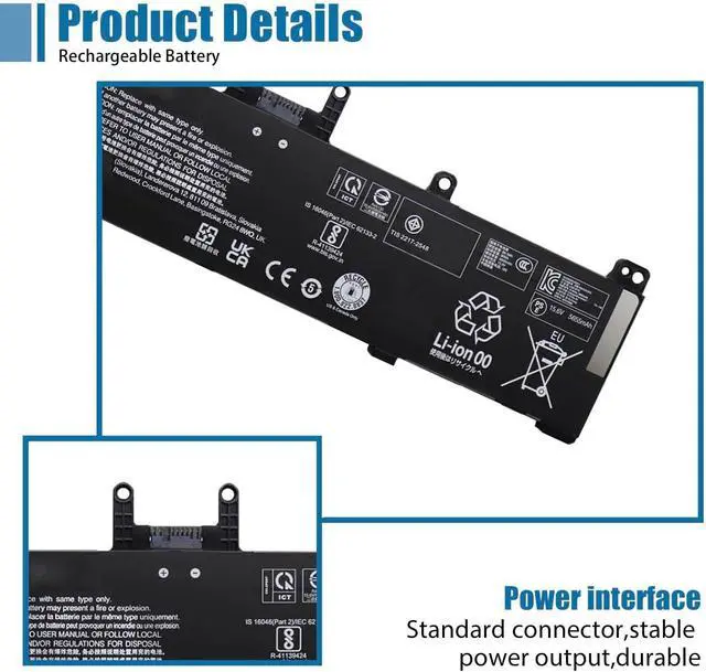 Alt view image 3 of 6 - L23C4P70 Laptop Battery Replacement for Lenovo ThinkPad P1 Gen 7 (Type: 21KV 21KW) Series SB11M37548 5B11M37552 L23D4P70 SB11M37549 5B11M37553 15.6V 90Wh 5770mAh