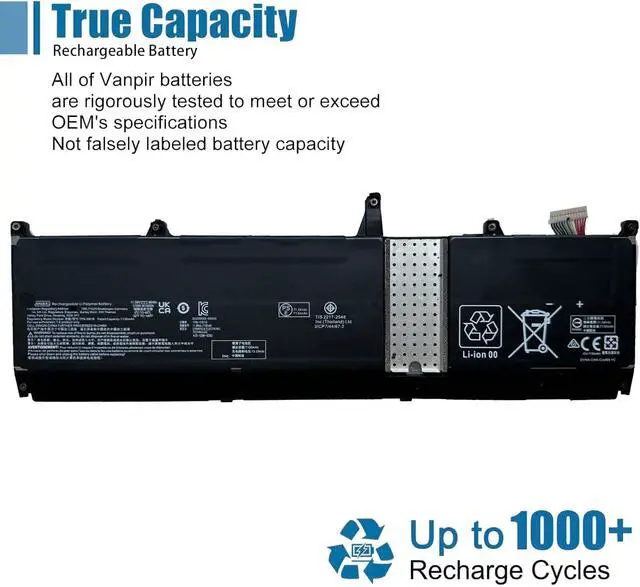 Alt view image 5 of 6 - MN06XL Laptop Battery Replacement for HP ZBook Studio 16 G9 ZBook Studio 16 G10 Series Notebook M82230-005 M82220-1C1 M82220-2C1 TPN-DB1B 11.58V 76Wh 6304mAh