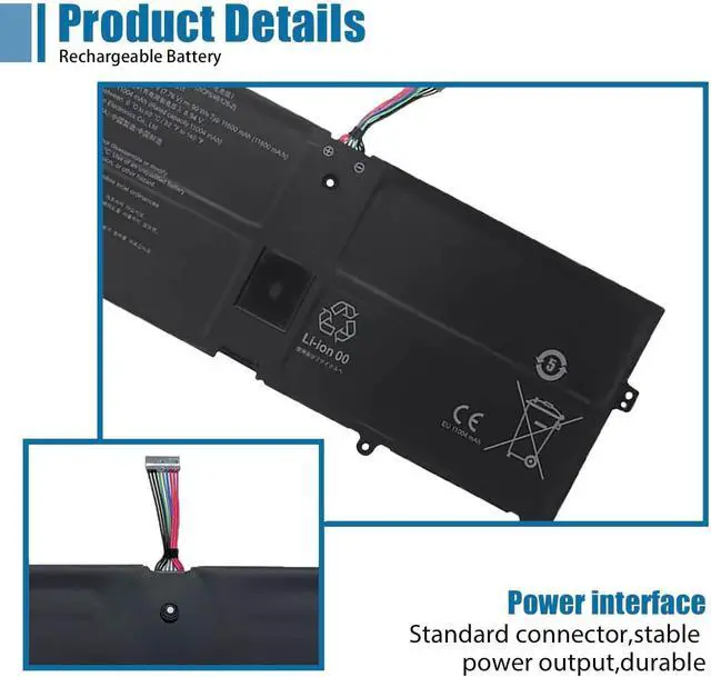 Alt view image 3 of 6 - LBY122CM Laptop Battery Replacement for LG Gram 16Z90R Series EAC64798311 7.76V 90Wh 11600mAh