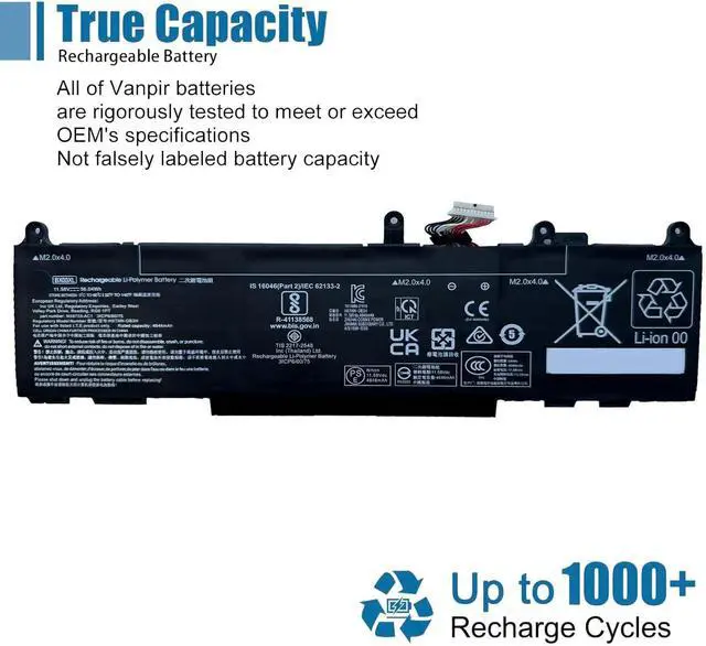 Alt view image 5 of 6 - BX03XL Laptop Battery Replacement for HP EliteBook 830 835 840 845 860 865 G11 ZBook Firefly 14 16 G11 Series BX03056XL HSTNN-OB3H N59733-AC1 N59787-005 TPN-IB0Y 11.58V 56.04Wh 4646mAh