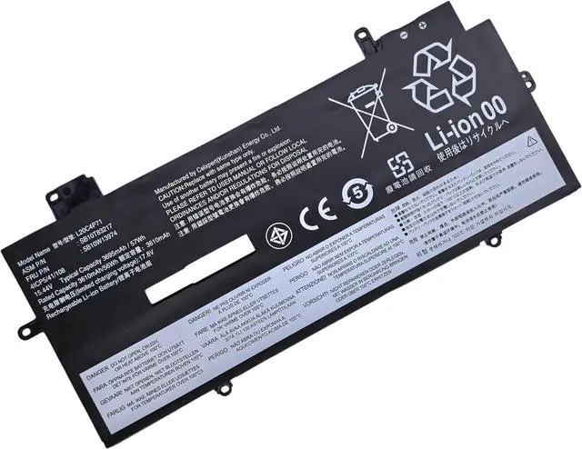 Alt view image 4 of 6 - L20C4P71 L20M4P71 Laptop Battery Replacement for Lenovo ThinkPad X1 Carbon 9th 10th 11th Gen,ThinkPad X1 Yoga 6th 7th 8th Gen 2021 2022 2023 Series L20D4P71 L20L4P71 5B10W13973 SB11M89857 -15.44V 57Wh