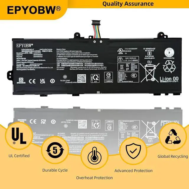 Alt view image 6 of 7 - L24D4P70 Laptop Battery 54.7Wh Compatible with Lenovo ThinkPad X13 Gen 6 / 13w 2-in-1 Gen 3 Series SB11M89923 5B11M90122 L24B4P70 SB11M89925 5B11M90124 L24M4P71 SB11M89924 5B11M90123