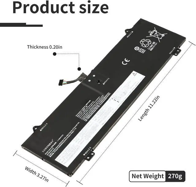 Alt view image 2 of 7 - L19L4PDC L19C4PDC Laptop Battery Compatible with Lenovo Ideapad Yoga 7-14ITL5 7-15ITL5 Series Notebook 5B10Z26482 5B10Z26485 L19M4PDC 5B10Z26479 15.36V 4622mAh/71WH