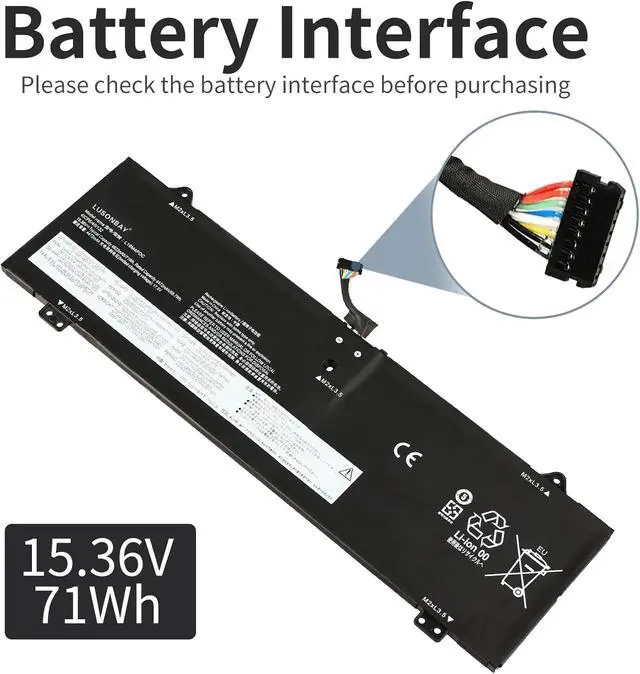 Alt view image 4 of 7 - L19L4PDC L19C4PDC Laptop Battery Compatible with Lenovo Ideapad Yoga 7-14ITL5 7-15ITL5 Series Notebook 5B10Z26482 5B10Z26485 L19M4PDC 5B10Z26479 15.36V 4622mAh/71WH