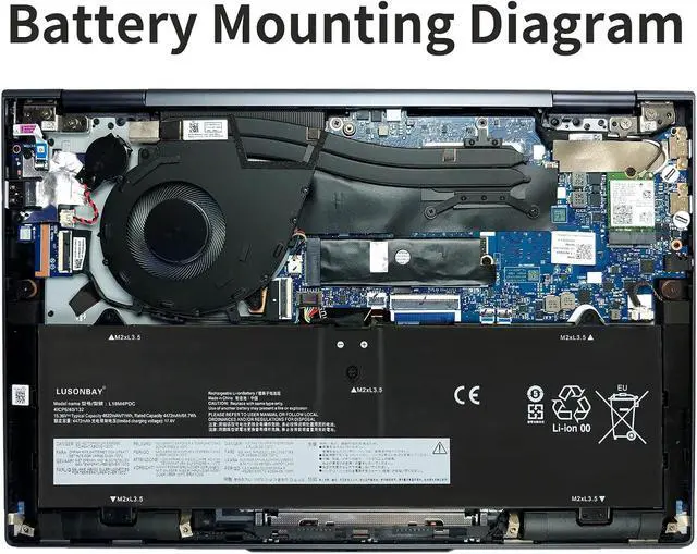 Alt view image 6 of 7 - L19L4PDC L19C4PDC Laptop Battery Compatible with Lenovo Ideapad Yoga 7-14ITL5 7-15ITL5 Series Notebook 5B10Z26482 5B10Z26485 L19M4PDC 5B10Z26479 15.36V 4622mAh/71WH