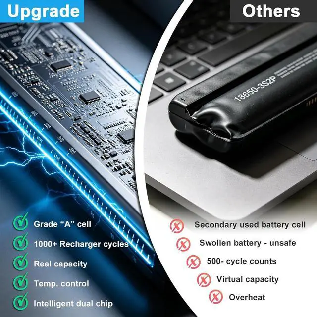 Alt view image 6 of 7 - 95Wh VS08XL M86087-005 Laptop Battery Replacement for HP ZBook Fury 16 G9, ZBook Fury 16 G10, ZBook Fury 16 G11 Mobile Workstation Series M85951-171 M85951-271 M86087-001 5907mAh
