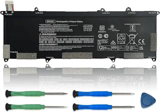 Main image of EP04XL Laptop Battery Replacement for HP Elite Dragonfly G1 2019 Elite Dragonfly G2 2020 Series HSTNN-DB9J HSTNN-IB8Y L52448-1C1 L52448-241 L52581-005 7.7V 56.2Wh 7000mAh