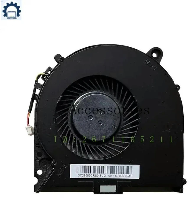 Alt view image 2 of 3 - FORCPU Cooling Fan for R Y700 Y700-15ISK Y700-15ACZ Series MF75100V1-C010-S9A 5F10K25525