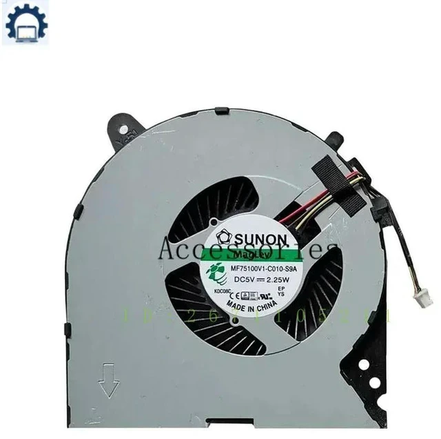 Alt view image 3 of 3 - FORCPU Cooling Fan for R Y700 Y700-15ISK Y700-15ACZ Series MF75100V1-C010-S9A 5F10K25525