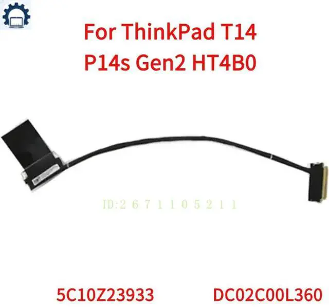 Alt view image 2 of 3 - UHD LCD Cable 4K for ThinkPad T14 P14s Gen2 HT4B0 FRU 5C10Z23933 DC02C00L360