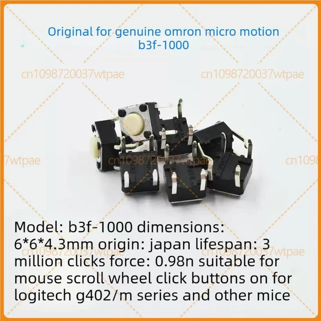 Alt view image 5 of 6 - 10pcs For TTC Golden 12mm Mouse Scroll Encoder Fit Mini Viper V2, Lancehead , Fuhlen G93S, Viper Pro Replacement Part