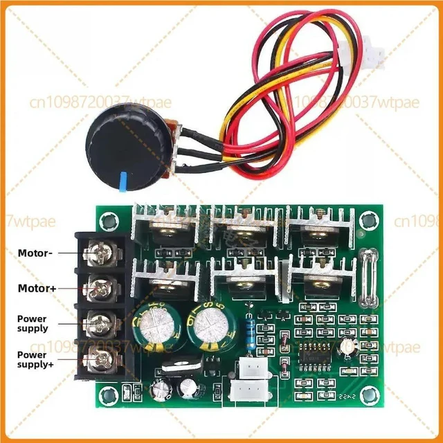 Alt view image 6 of 6 - For UNITE 775 DC Gear Reducer Motor Speed Controller, Permanent Magnet Brushed Motor Driver With Overload Protection 12V-36V