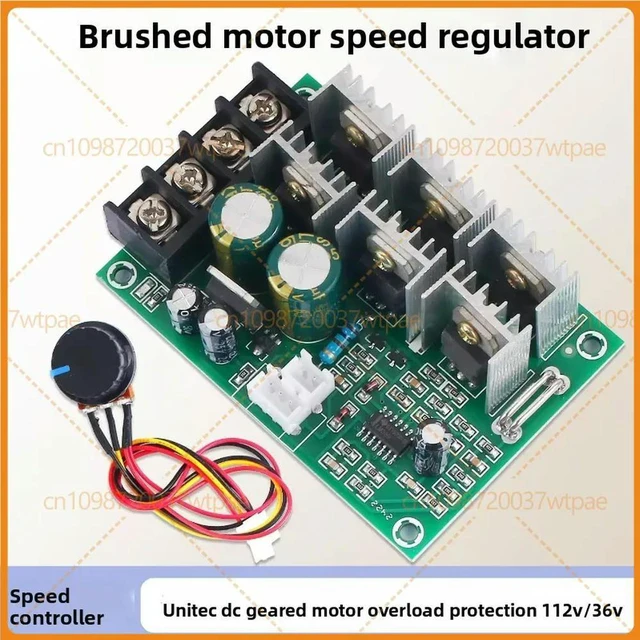 Alt view image 4 of 6 - For UNITE 775 DC Gear Reducer Motor Speed Controller, Permanent Magnet Brushed Motor Driver With Overload Protection 12V-36V