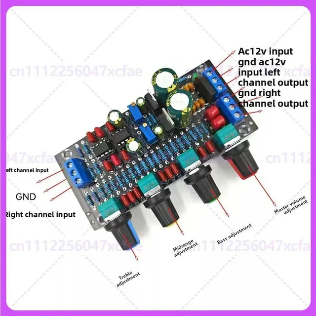 Alt view image 5 of 6 - For NE5532 HIFI Tone Preamp Board High Fidelity DIY Amplifier Front Audio Module
