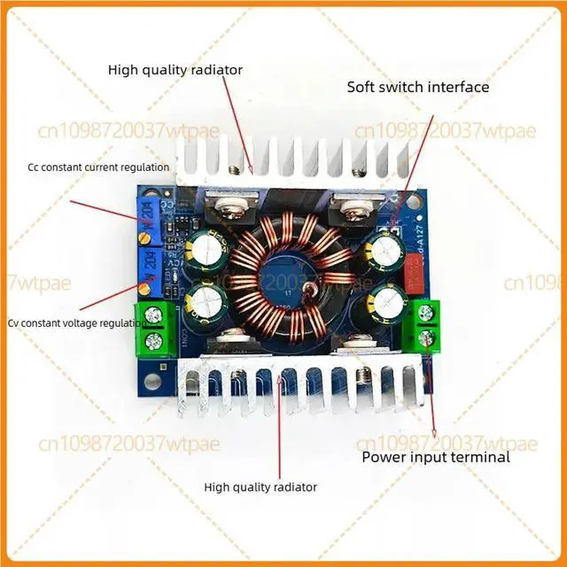 Alt view image 5 of 6 - For Gold-A127 DC8A Solar Vehicle Automatic Buck Boost Power Module Constant Voltage Current Adjustable