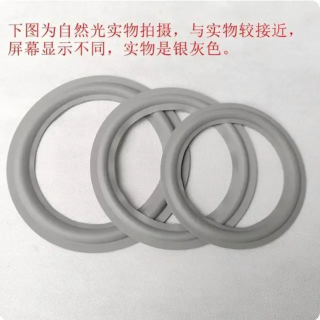 Alt view image 6 of 6 - 2pcs Gray Rubber Woofer Surround 6.5 Inch Speaker Replacement Edge for Harman for B&W 603 Bass Repair Accessories