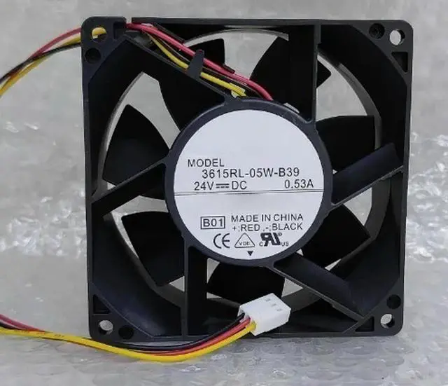 Alt view image 4 of 6 - 3615RL-05W-B39 24V 0.53A 3-Wire Inverter Cooling Fan Fast delivery