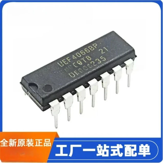 Alt view image 4 of 6 - 15pcs DIP-14 Through Hole Analog Switch Multiplexer IC HEF4066BP CD4066 4 Way Bilateral Signal Switch Chip