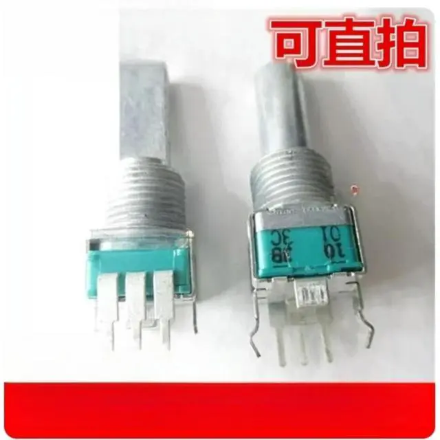 Alt view image 4 of 6 - 5pcs Vertical Single Gang B10K Rotary Potentiometer ALPS RK09L114001T R09 Center Detent Balance Volume Variable Resistor
