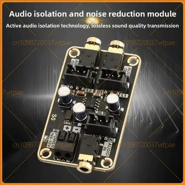Alt view image 4 of 6 - For Audio Isolation Noise Reduction Module Eliminate Ground Loop Hum For Car Audio Amplifier System