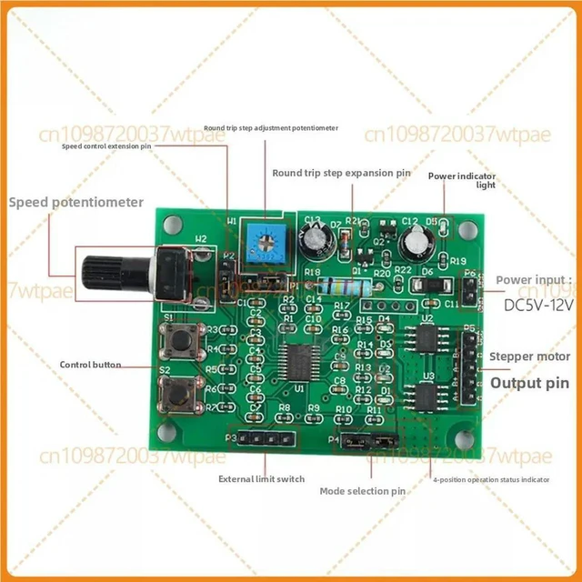Alt view image 6 of 6 - 2PCS For Mini Stepper Motor Driver Board, 2-Phase 4-Wire & 4-Phase 5-Wire Reducer Motor Multifunctional DIY Controller Module