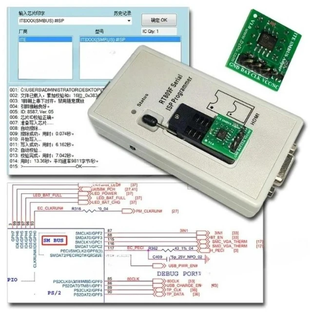 Alt view image 6 of 6 - 2pcs ITE SMBUS Read Write Adapter Board IT8XXX IT5XXX IT8586 for RT809F