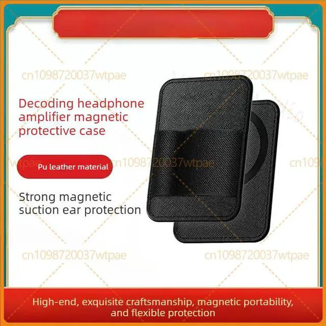 Alt view image 4 of 6 - 1pcs For TRN CXP Mini DAC Amplifier Protective Case PU Leather Magnetic Back Clip Cover