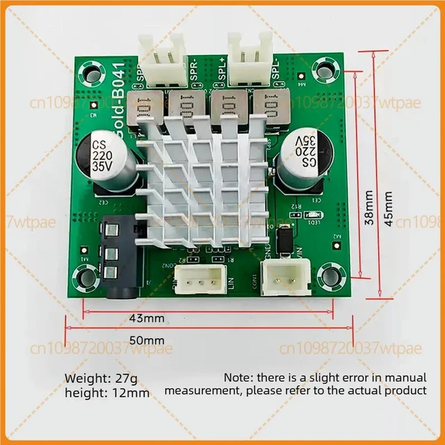Alt view image 5 of 6 - 2pcs For Gold-B041 TPA3116D2 Stereo Amplifier Board 2*50W DC6V-26V Audio Module