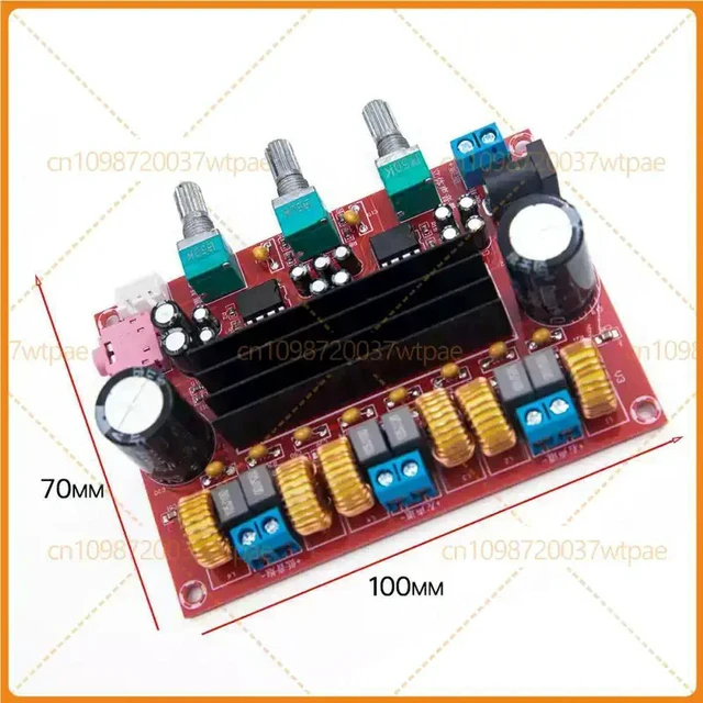 Alt view image 6 of 6 - For 2.1 Channel Digital Amplifier Board TPA3116D2 Wide Voltage 12V-24V 2*50W+100W