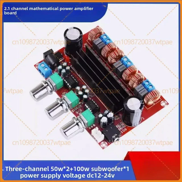 Alt view image 4 of 6 - For Chip 2.1 Channel Digital Amplifier Board 50W*2+100W Audio Amplifier Module