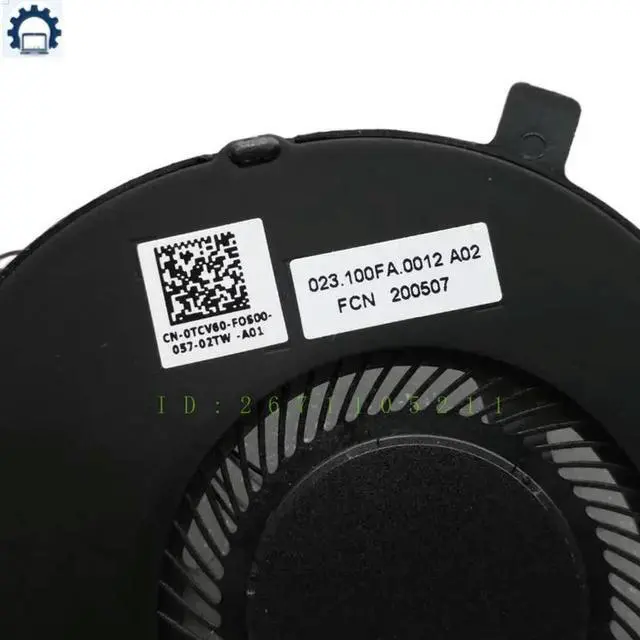 Alt view image 3 of 3 - 0TCV60 For Latitude 3301 Inspiron 5390 5391 Laptop Cooling Fan Cooler Fan Heatsink Radiator CN-0TCV60 TCV60