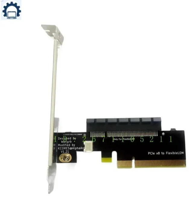 Main image of PCIe X8 Riser Card For FlexibleLOM 331FLR 530FLR 366FLR 560FLR 561FLR 544FLR 544FLR With Bracket