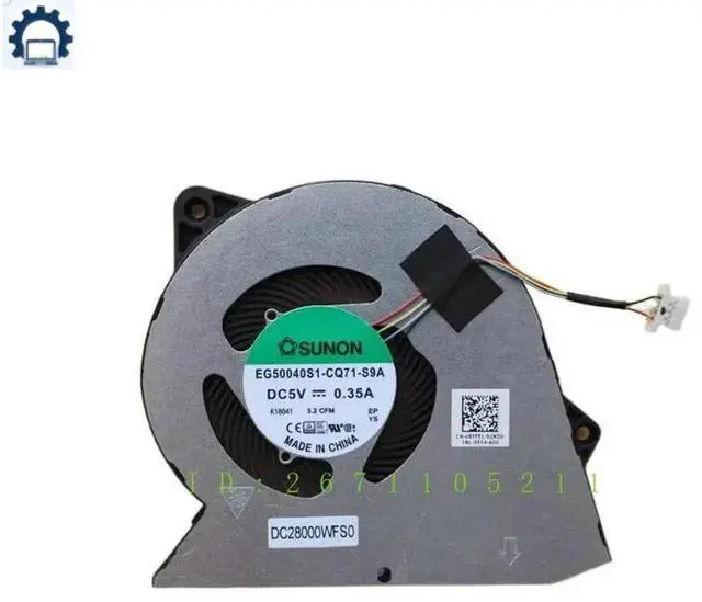 Main image of 0RFF51 For Vostro 3510 3520 3525 Inspiron 3511 3515 Laptop CPU Cooling Fan Cooler Fan RFF51 EG50040S1-CQ71-S9A