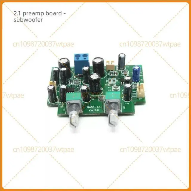 Alt view image 4 of 6 - For Single Power 2.1 Preamp Board Subwoofer Low Pass Preamp Headphone Amplifier Module