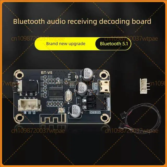 Alt view image 4 of 6 - For Bluetooth 5.1 MP3 Decoder Board Lossless Audio Receiver Module For Car & DIY Speaker Amplifier Modification