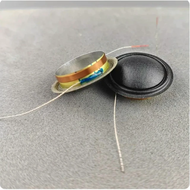 Alt view image 5 of 6 - 5pcs 16.5mm Silk Dome Tweeter Voice Coil White Aluminum 180 Degree Lead Out Speaker Repair Accessory