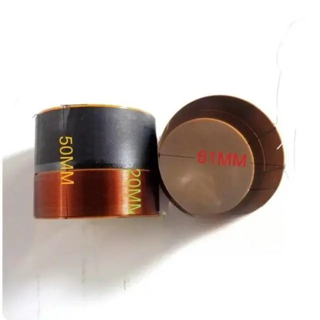 Alt view image 4 of 6 - 2pcs 61mm Fiberglass Round Wire Bass Voice Coil High Power Stage Speaker Repair Replacement Coil