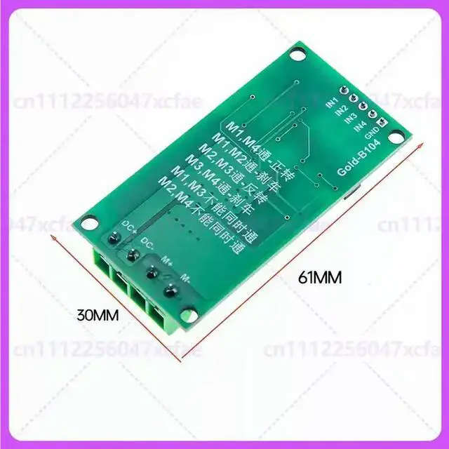 Alt view image 6 of 6 - For B104 DC Motor Driver Module PWM Speed Control 5/12/24V H-Bridge 5A Forward Reverse Brake