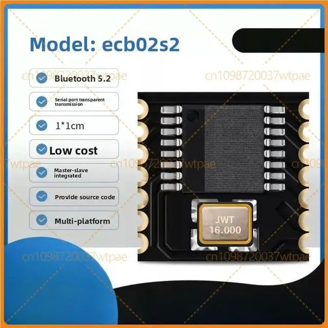 Alt view image 4 of 6 - 10PCS For BLE ECB02S2 SMD Bluetooth Module, Bidirectional UART Conversion, Bluetooth Serial Transparent Transmission