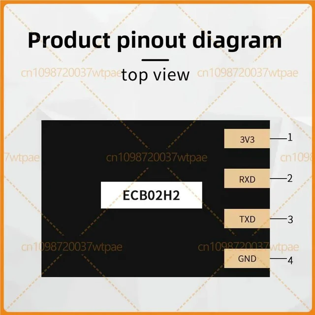 Alt view image 5 of 6 - 10PCS For BLE ECB02H2 Bluetooth Module, Bidirectional Serial Conversion, Bluetooth UART Transparent Transmission