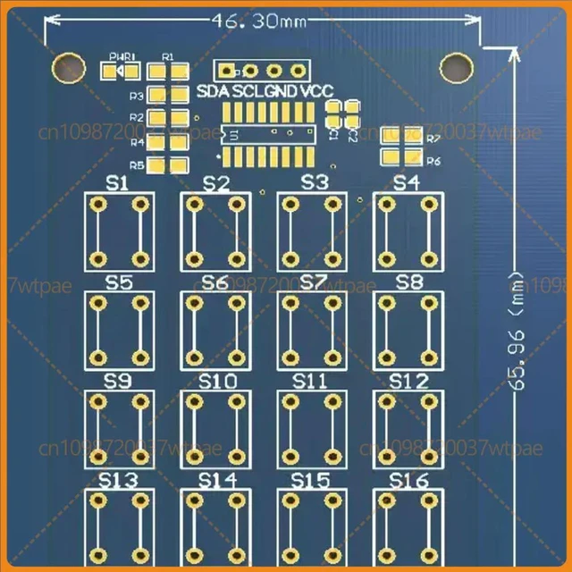 Alt view image 5 of 6 - 2pcs For IIC Serial 4x4 16Key DIP Matrix Keypad, 2Wire Interface Control Module