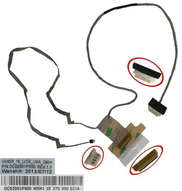 Alt view image 2 of 3 - For G500 G505 G510 LVDS LCD Video Cable DC02001PS00