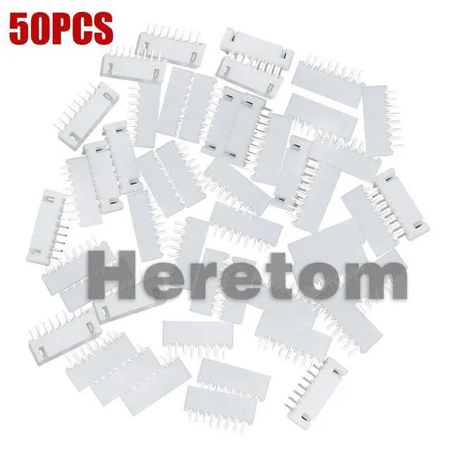 Alt view image 3 of 3 - 50PCS JST XH2.54mm 8-Pin Straight Wire Cable Connector Header Male PCB