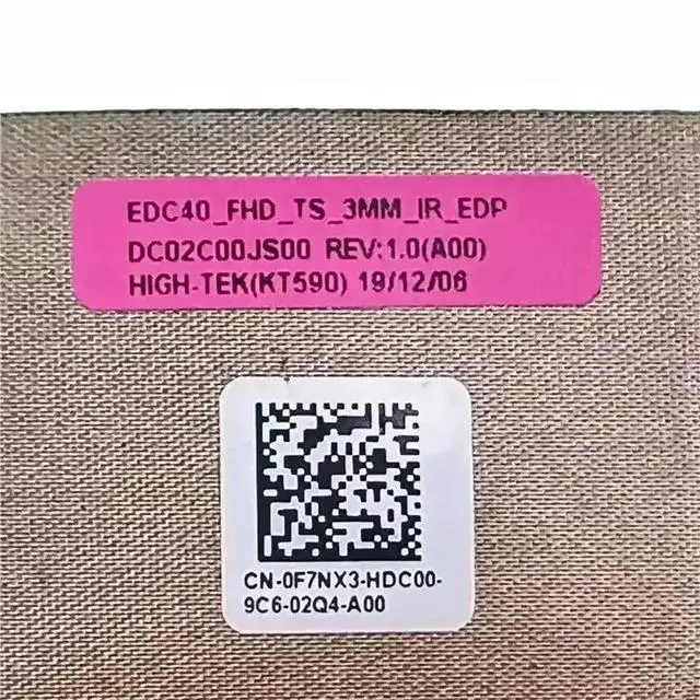 Alt view image 2 of 3 - For Latitude 7400 E7400 EDC40 FHD TS 3MM touch screen cable 0F7NX3 DC02C00JS00