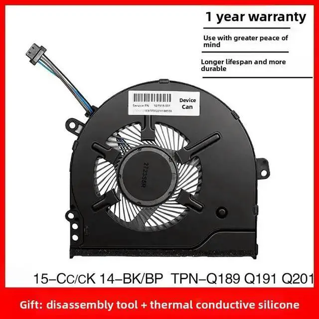Alt view image 2 of 2 - 927918-001 For 14-BP 14-BK 15-CK 15-CC Cooling Fan Heatsink Radiator NS75C00-16K11 TPN-Q189 TPN-Q191 TPN-Q201